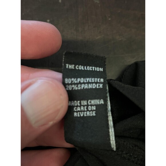 LOVE LOVE LOVE Shirt Womens Medium Black Pink Crop Top Mesh Fishnet Long Sleeve - Picture 7 of 7